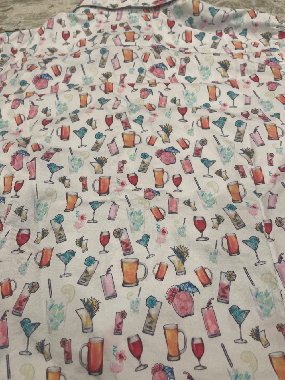 Robert Graham Men's Cotton Cocktail Graphic Print Shirt L Tailored Fit Cuff - Picture 9 of 9